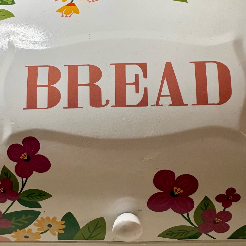 Bread Box Roll Up Door Spring Floral Metal Shabby Chic Vintage Style Ashland - Picture 2 of 6